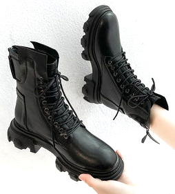 Boots - Women Martin Moon Boots - Chunky Heel - Susan