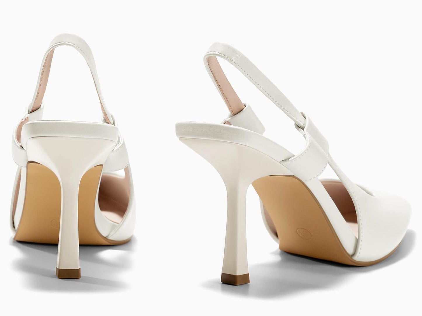 Arrival - Coutgo Womens Slingback Heels Closed Pointed Toe Slip-on Kitten Heels Sandals Party Prom Dress Shoes