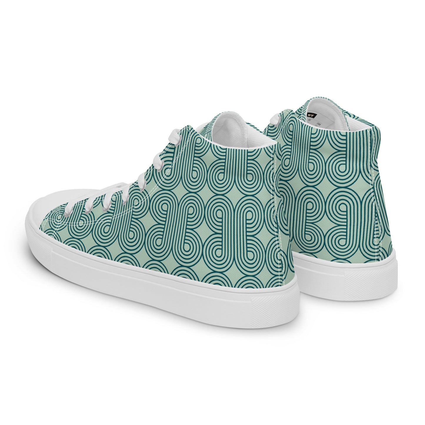 Men’s high top canvas sneaker with design pattern - Muhammad