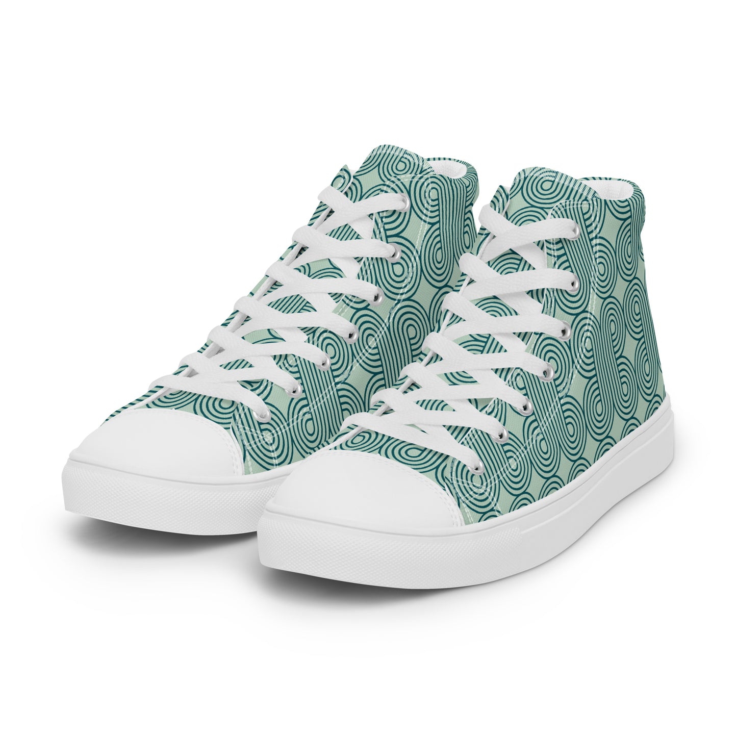 Men’s high top canvas sneaker with design pattern - Muhammad