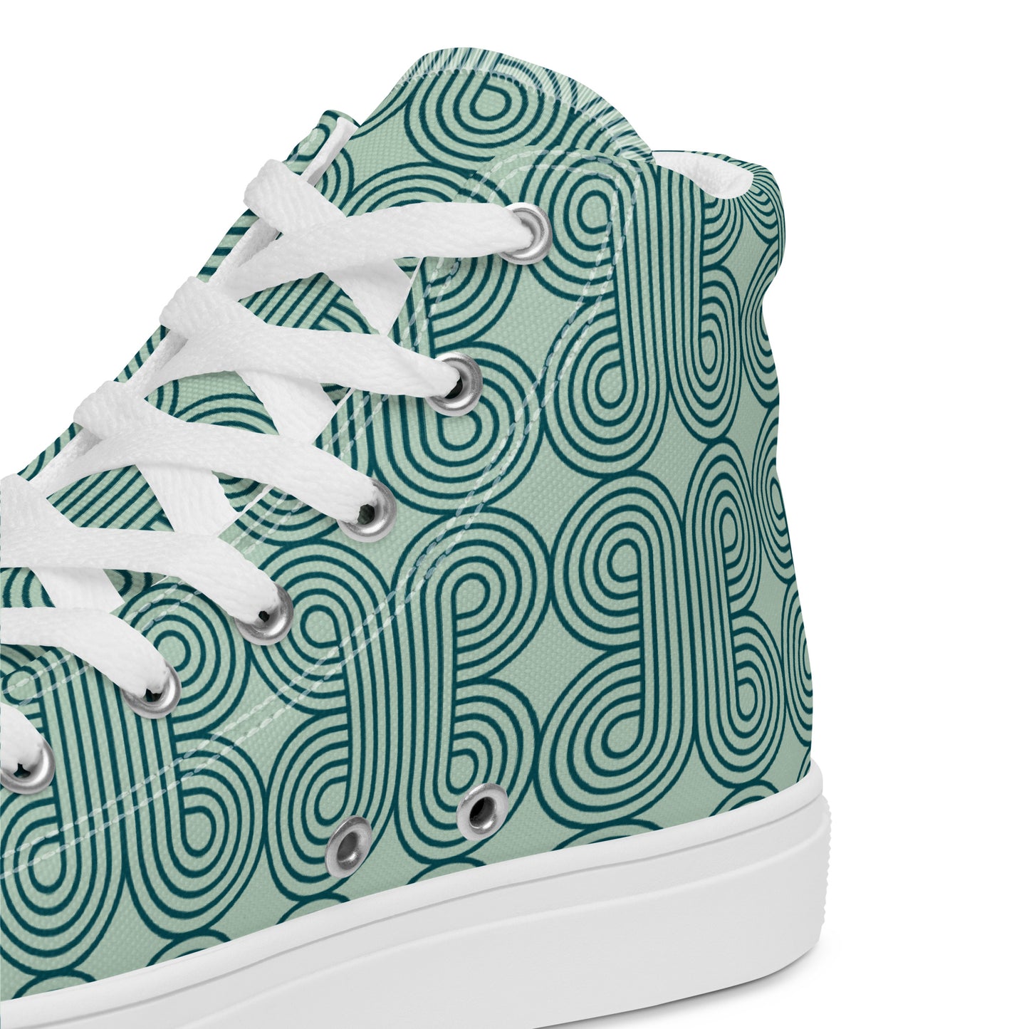 Men’s high top canvas sneaker with design pattern - Muhammad