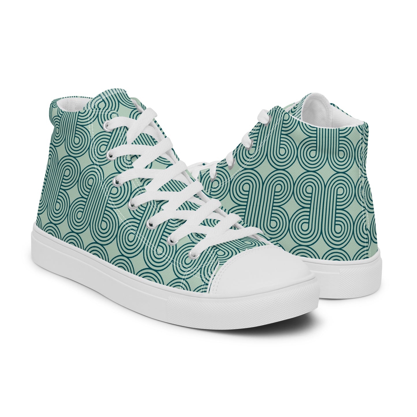 Men’s high top canvas sneaker with design pattern - Muhammad