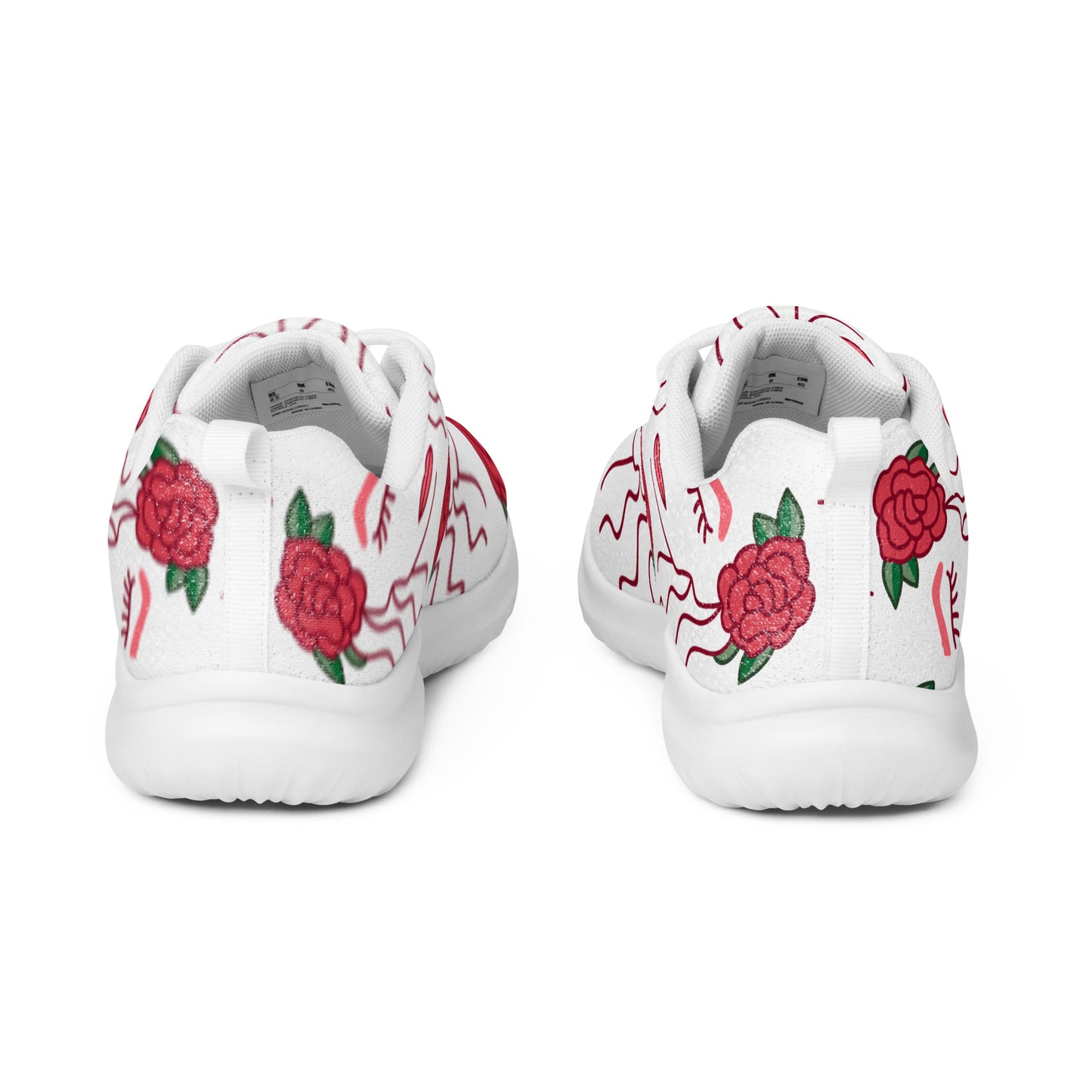 Women’s athletic sneaker with Abstract Hair Rose Pattern- Ivy