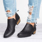 Arrival Holiday Sale - Autumn Women Shoes Retro High Heel Ankle Boots