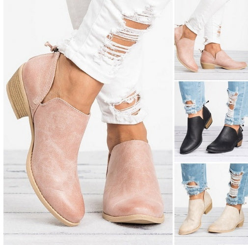 Arrival Holiday Sale - Autumn Women Shoes Retro High Heel Ankle Boots