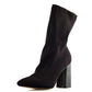 Boots - Ankle Boots Thick heel wool stretch sock boots