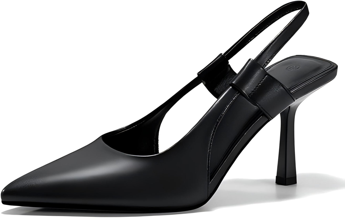 Arrival - Coutgo Womens Slingback Heels Closed Pointed Toe Slip-on Kitten Heels Sandals Party Prom Dress Shoes