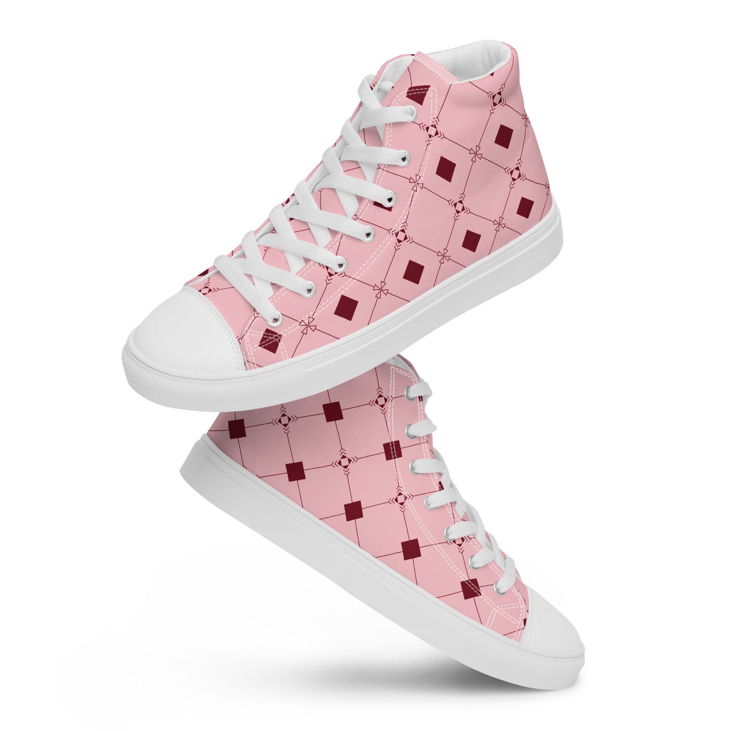 Men’s high top canvas sneaker with design pattern - Sebastian