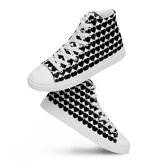 Men’s high top canvas sneaker with design pattern - Henry