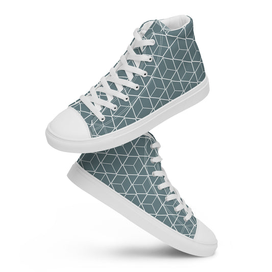 Men’s high top canvas sneaker with design pattern - Hudson