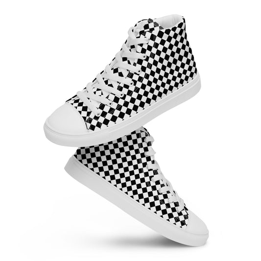 Men’s high top canvas sneaker with design pattern - Theo