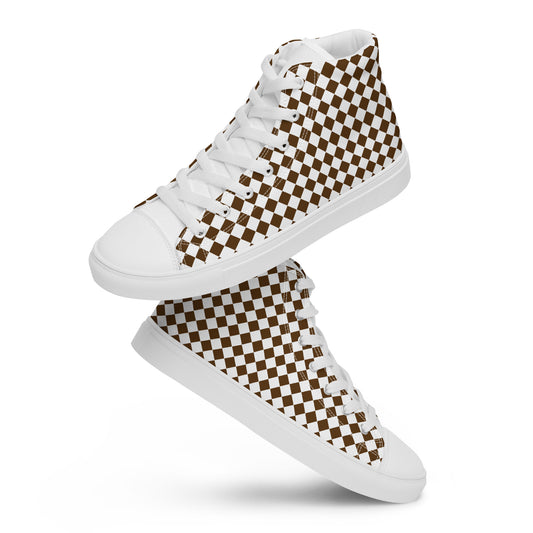 Men’s high top canvas sneaker with design pattern - Aiden