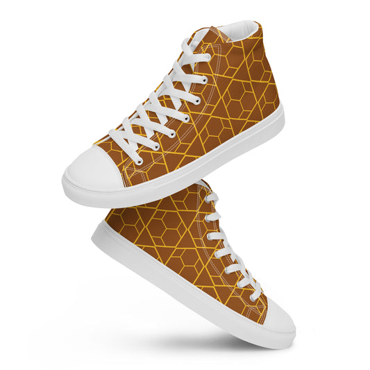 Men’s high top canvas sneaker with design pattern - Jackson