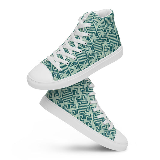 Men’s high top canvas sneaker with design pattern - Muhammad