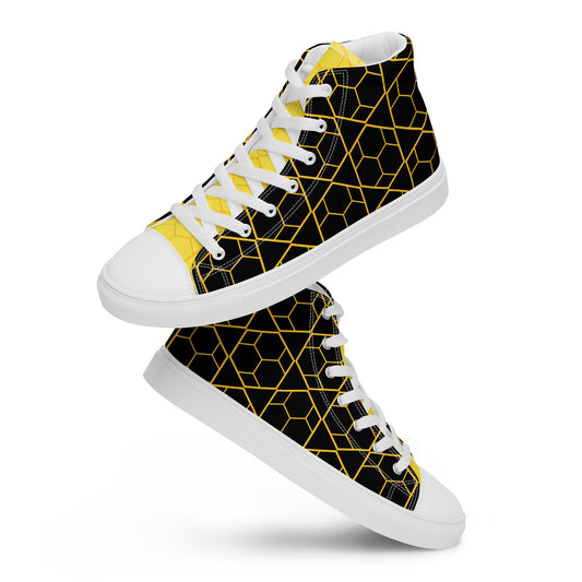 Men’s high top canvas sneaker with design pattern - Benjamin