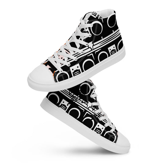 Men’s high top canvas sneaker with dsign pattern - Josiah