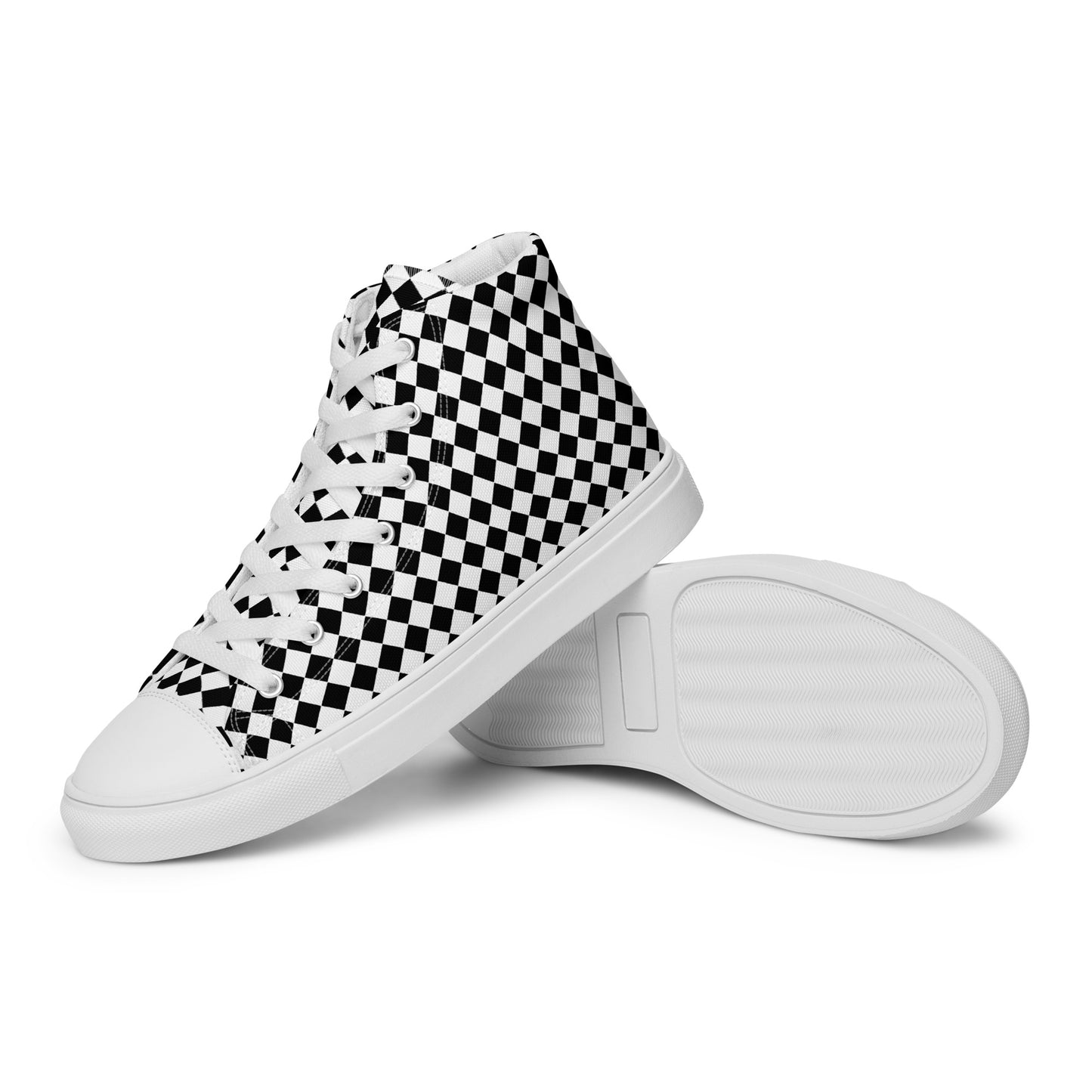 Men’s high top canvas sneaker with design pattern - Theo