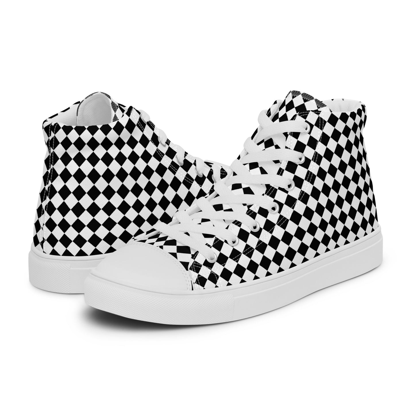 Men’s high top canvas sneaker with design pattern - Theo