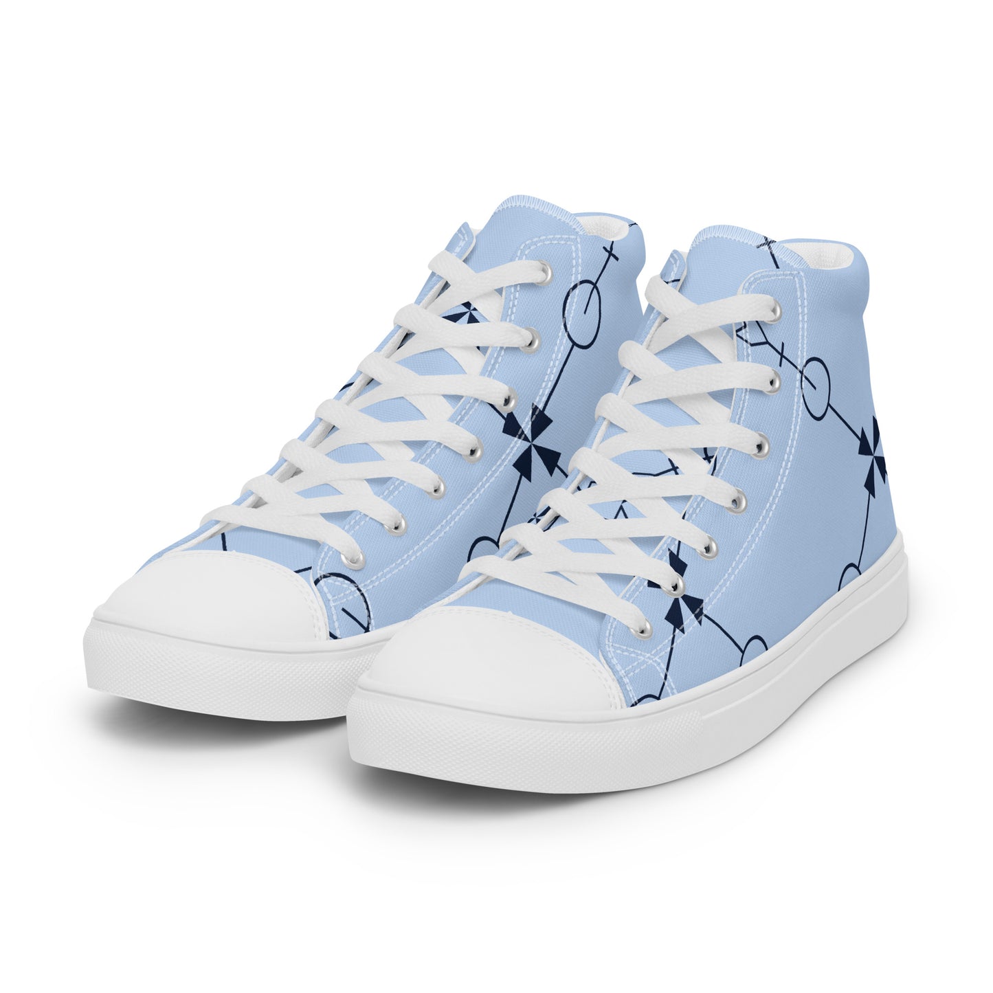 Men’s high top canvas sneaker with design pattern - Ethan