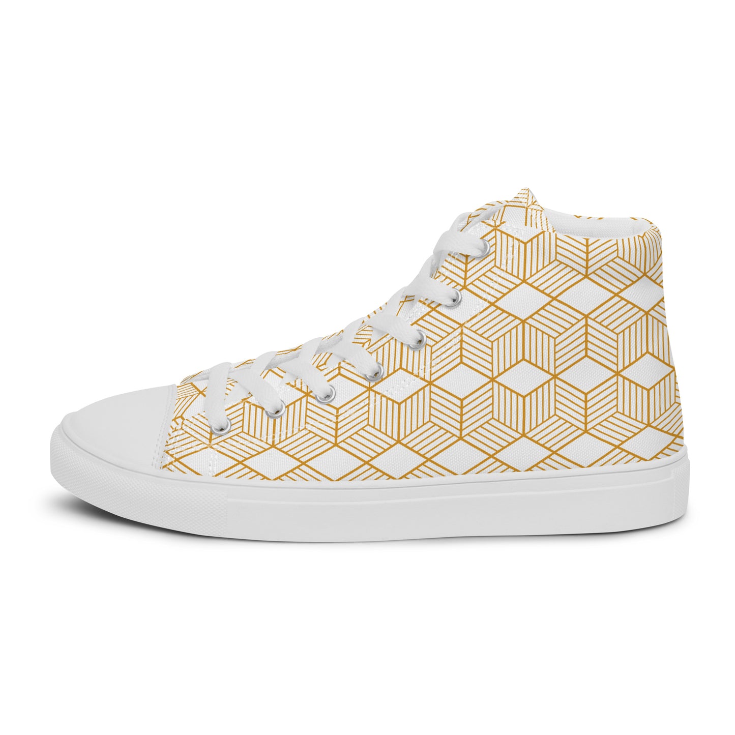 Men’s high top canvas sneaker with design pattern - Asher