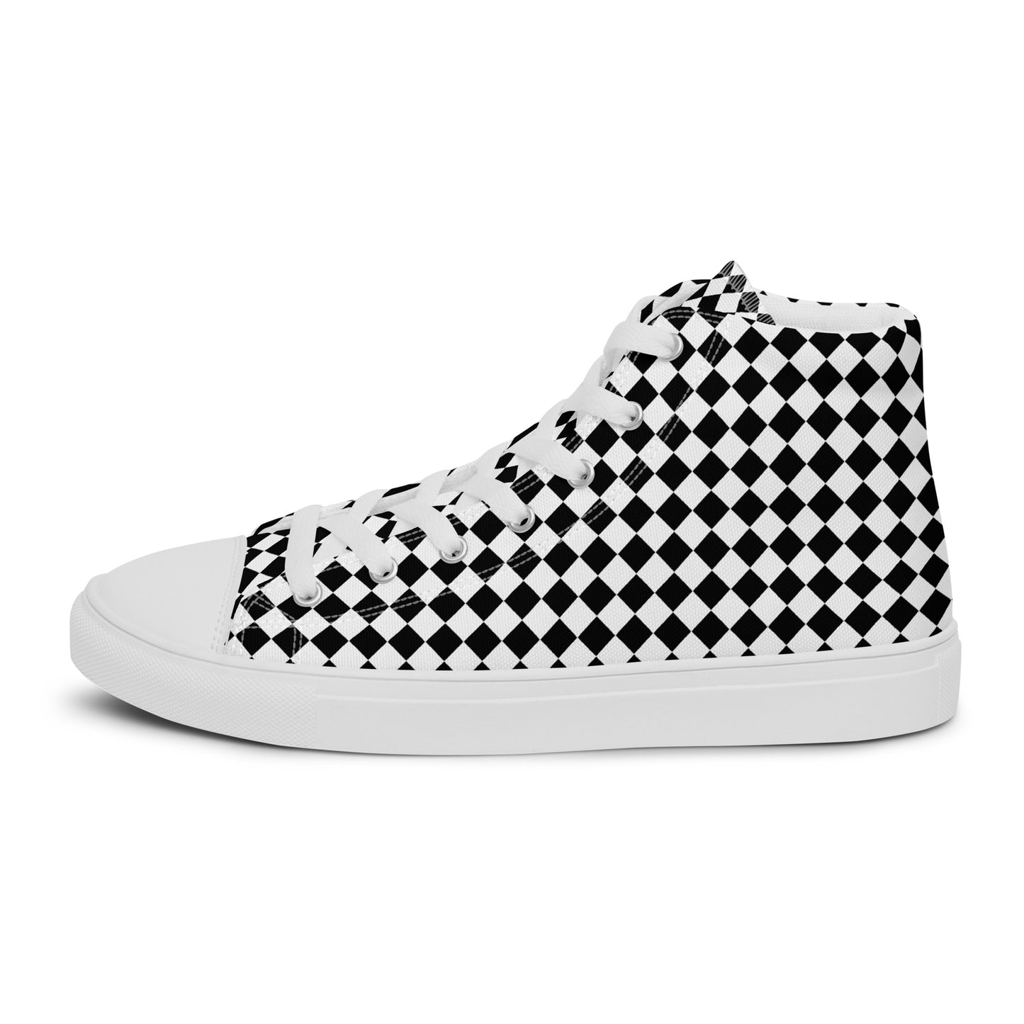 Men’s high top canvas sneaker with design pattern - Theo