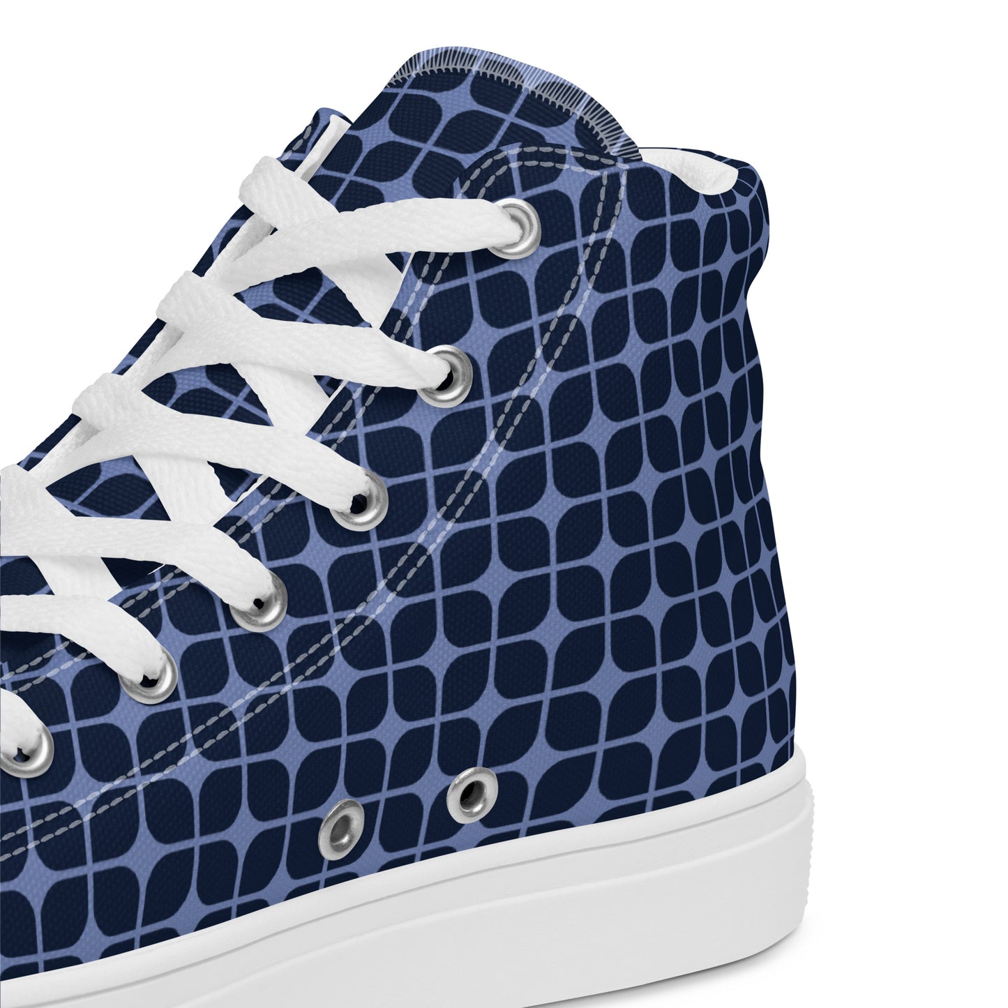 Men’s high top canvas sneaker with design pattern - Luca