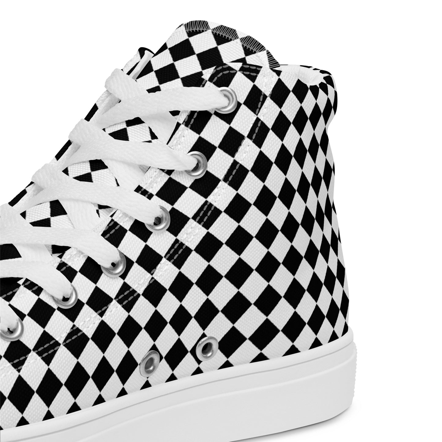 Men’s high top canvas sneaker with design pattern - Theo