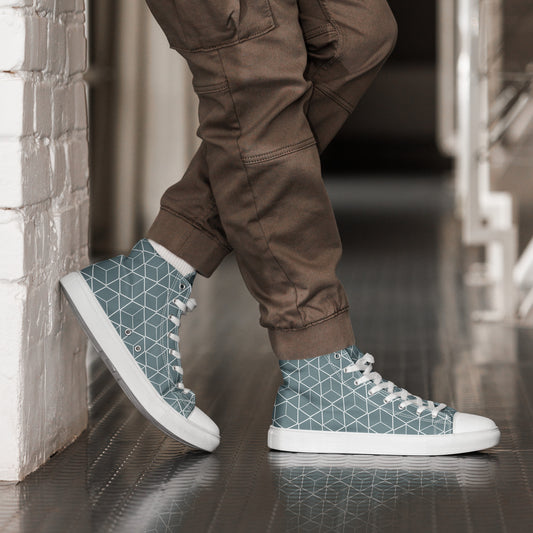 Men’s high top canvas sneaker with design pattern - Hudson
