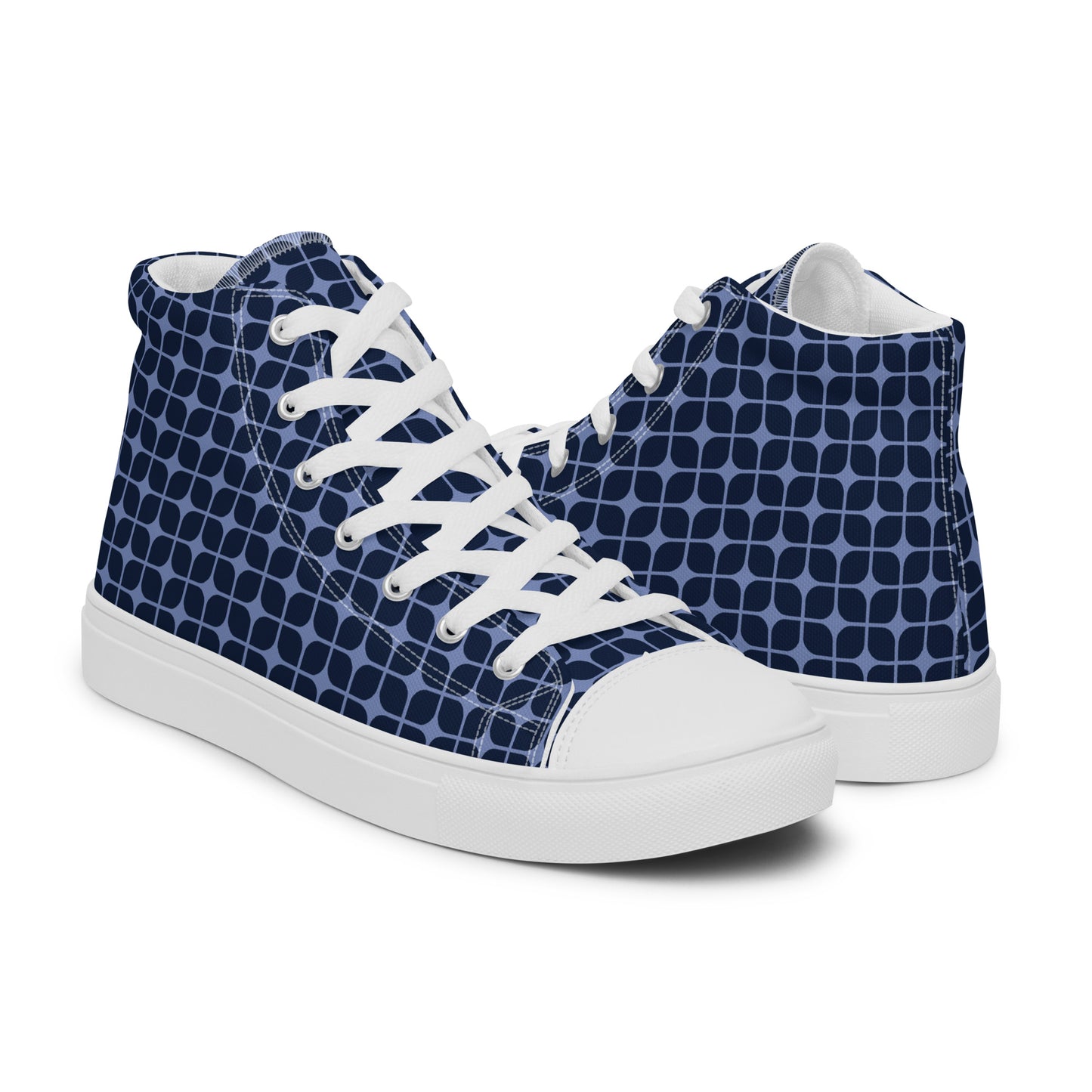 Men’s high top canvas sneaker with design pattern - Luca