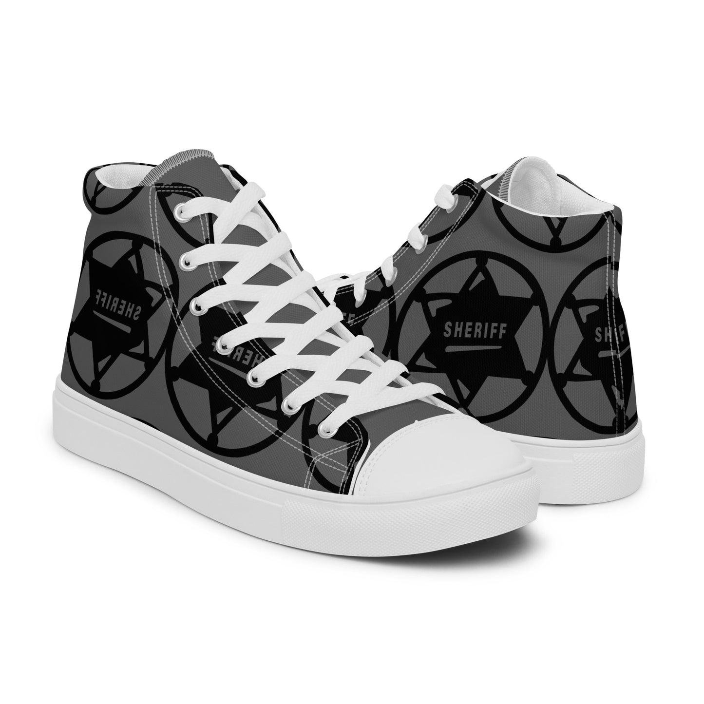 Men’s high top canvas sneaker with abstract pattern - Jack