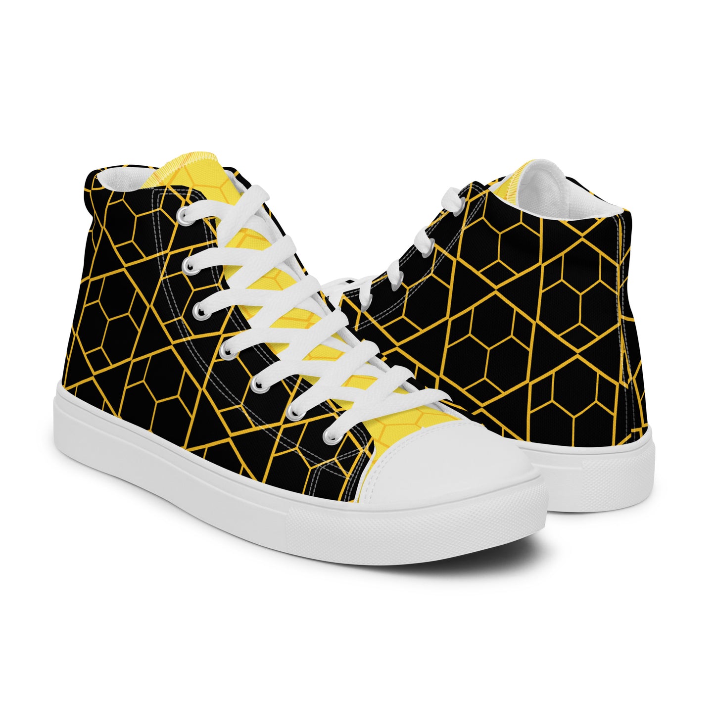 Men’s high top canvas sneaker with design pattern - Benjamin