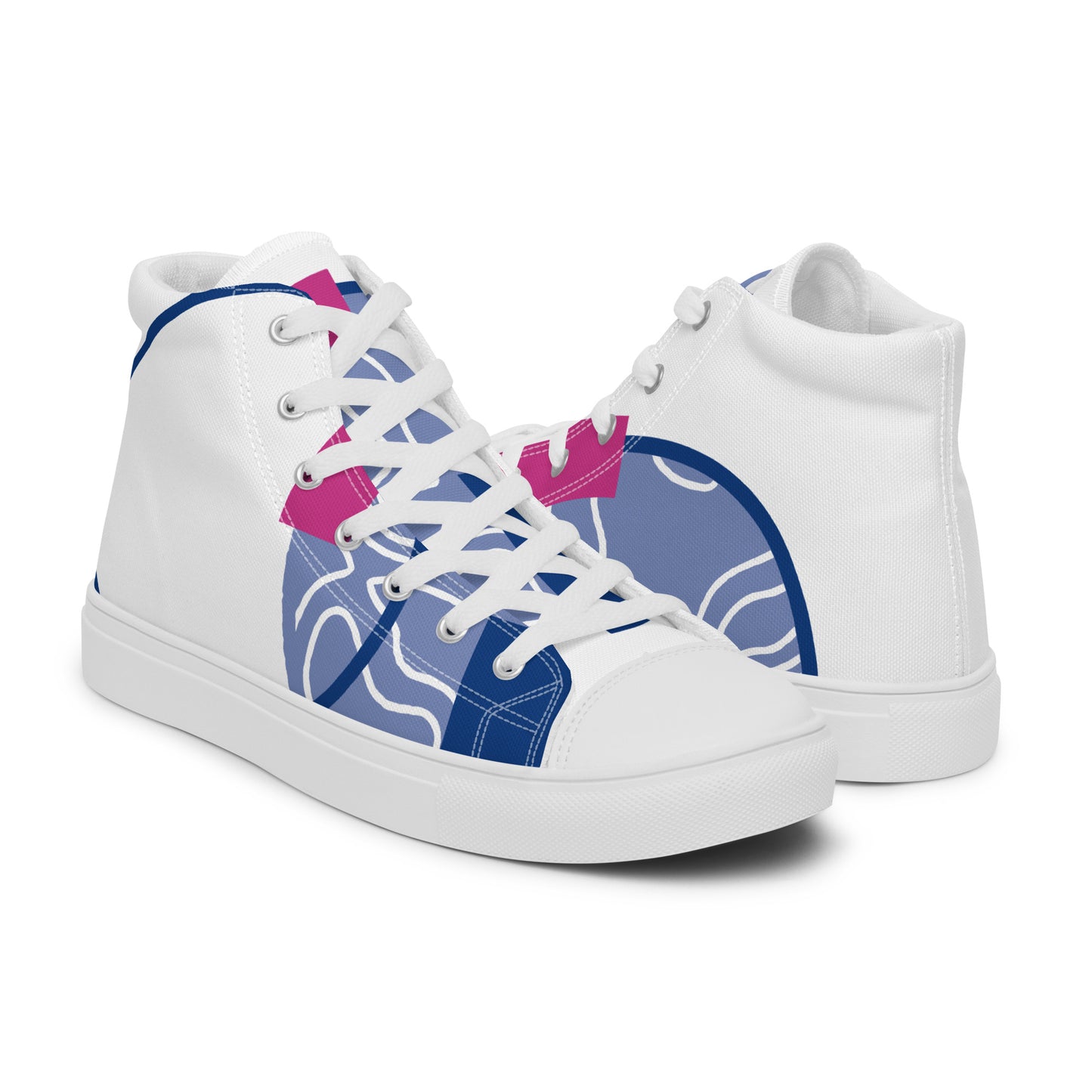 Men’s high top sneaker with abstract half moon pattern - Mateo