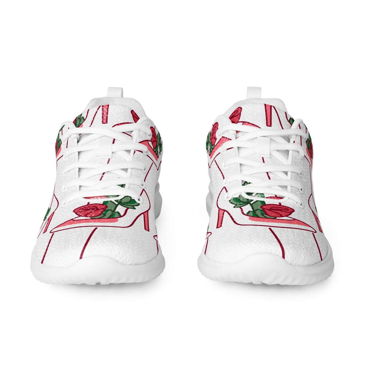 Women’s athletic sneaker with Abstract Rose Shoe Pattern- Bradlee