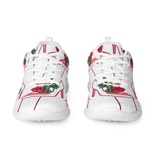 Women’s athletic sneaker with Abstract Rose Shoe Pattern- Bradlee