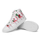 High Top Sneaker Woman with Abstract Rose Shoe Pattern - Charlotte