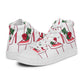 High Top Sneaker Woman with Abstract Rose Shoe Pattern - Charlotte