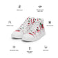 High Top Sneaker Woman with Abstract Rose Shoe Pattern - Charlotte