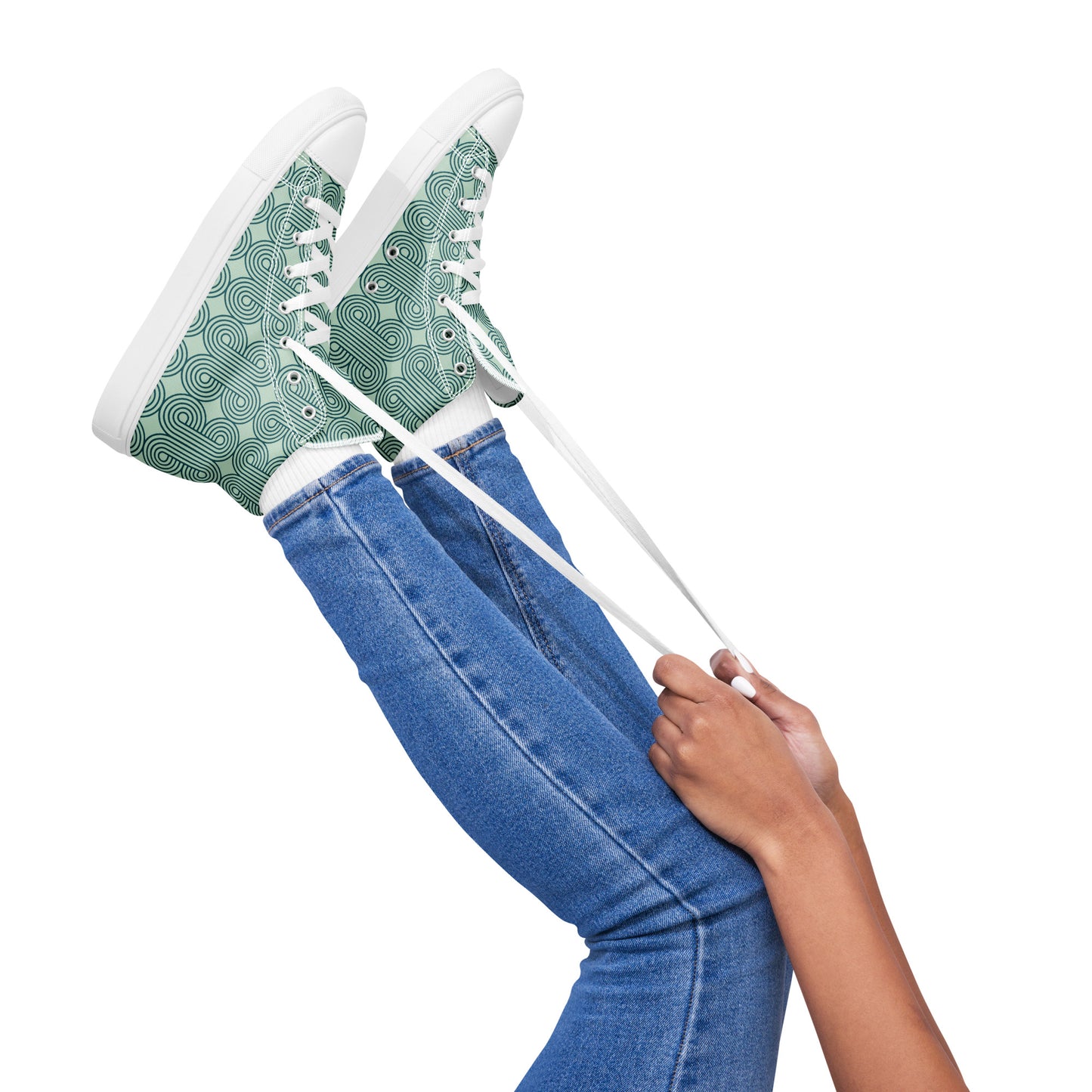 High Top Sneaker Women with Design Pattern - Mia