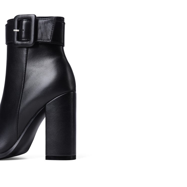 Boots - Gayle - Women Design Style Short Boots - Thick Heel Comfort