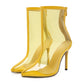 Clear Transparent High Heel Booty - Britney - Fashion Boot